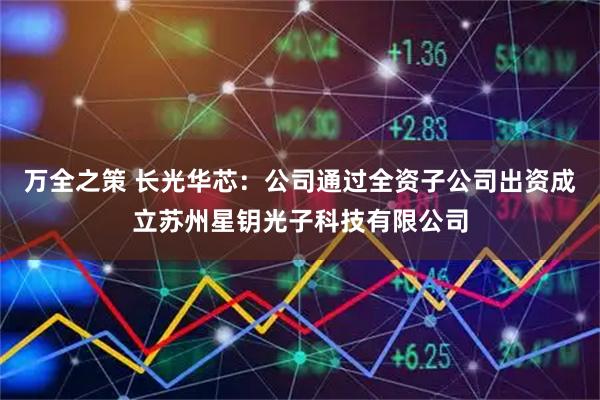 万全之策 长光华芯：公司通过全资子公司出资成立苏州星钥光子科技有限公司