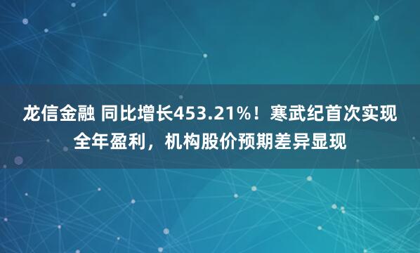 龙信金融 同比增长453.21%！寒武纪首次实现全年盈利，机构股价预期差异显现